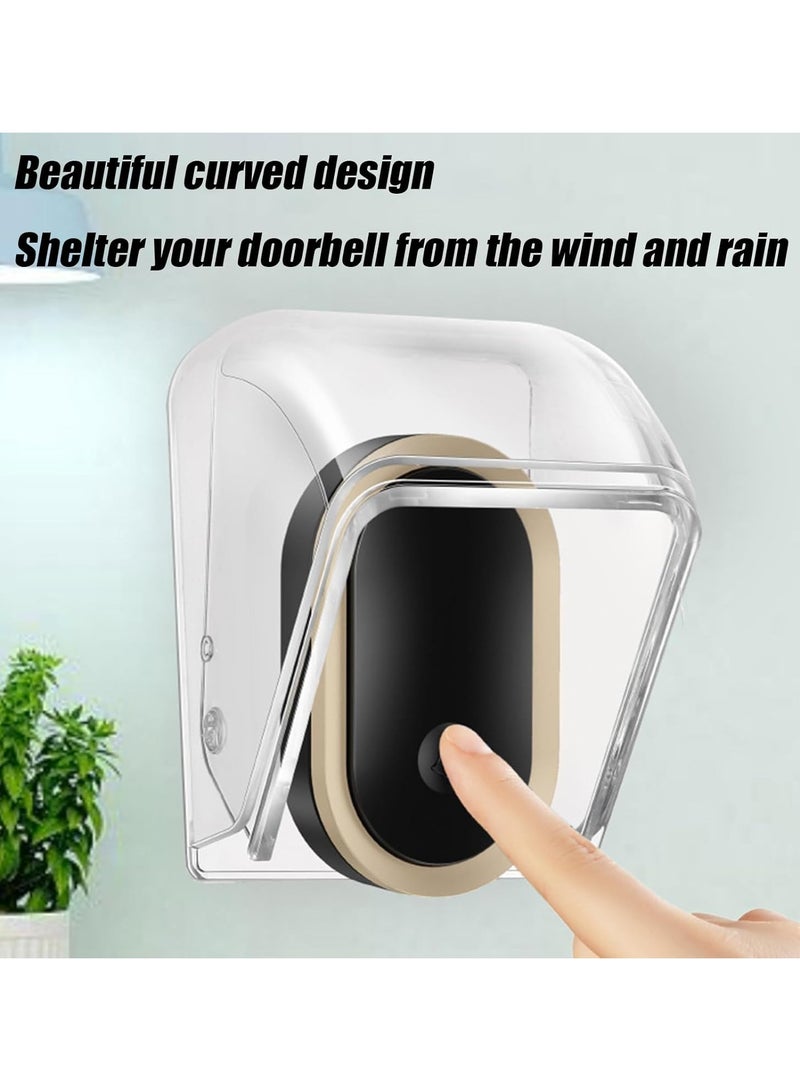 HOMESTAR Ring Doorbell Cover Weatherproof, Transparent Rainproof Wireless Doorbell Splashproof Box, Rainproof Protective Case Push Button Shield for Keypad Card Reader Outdoor Home - Image 3