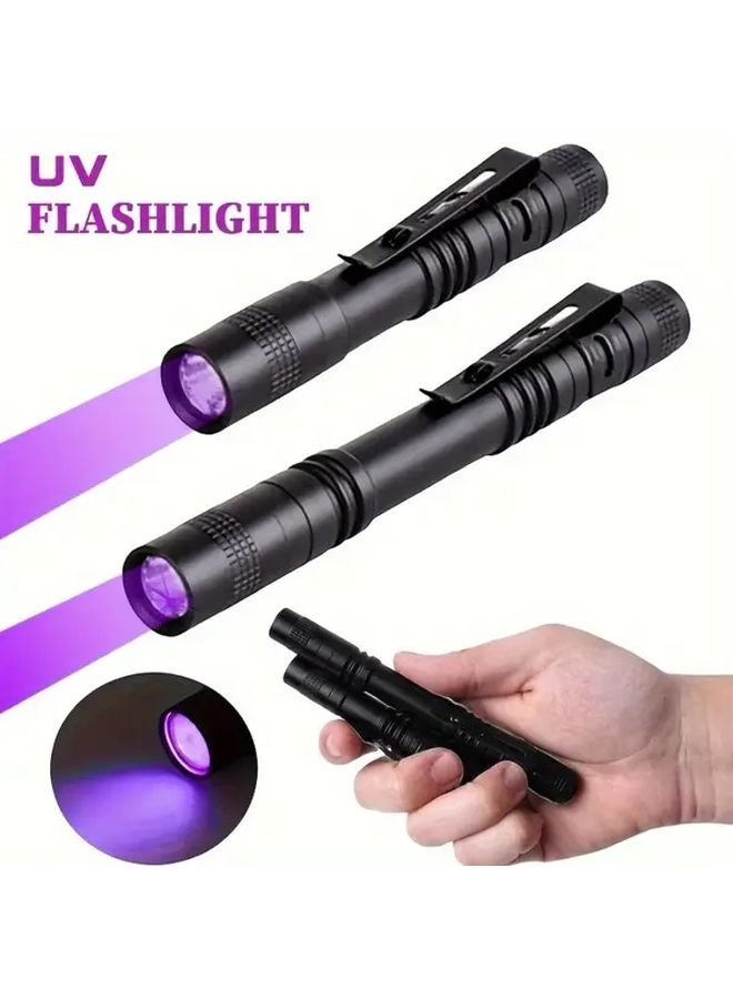 Long UV Flashlight Blacklight Pen With Clip UV White Modes For Resin Curing Pet Urine Detection - Image 4