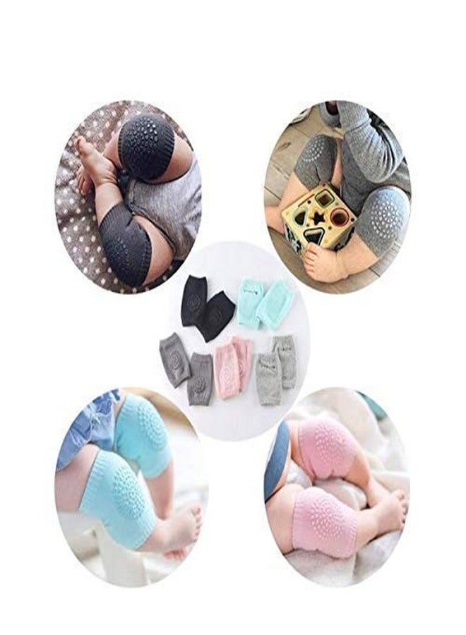 SKYUNION™ Baby Knee Pads for Crawling, Anti-Slip Padded Stretchable Elastic Cotton Soft Breathable Comfortable Knee Cap Elbow Safety Protector(Pack of Four) - Image 3