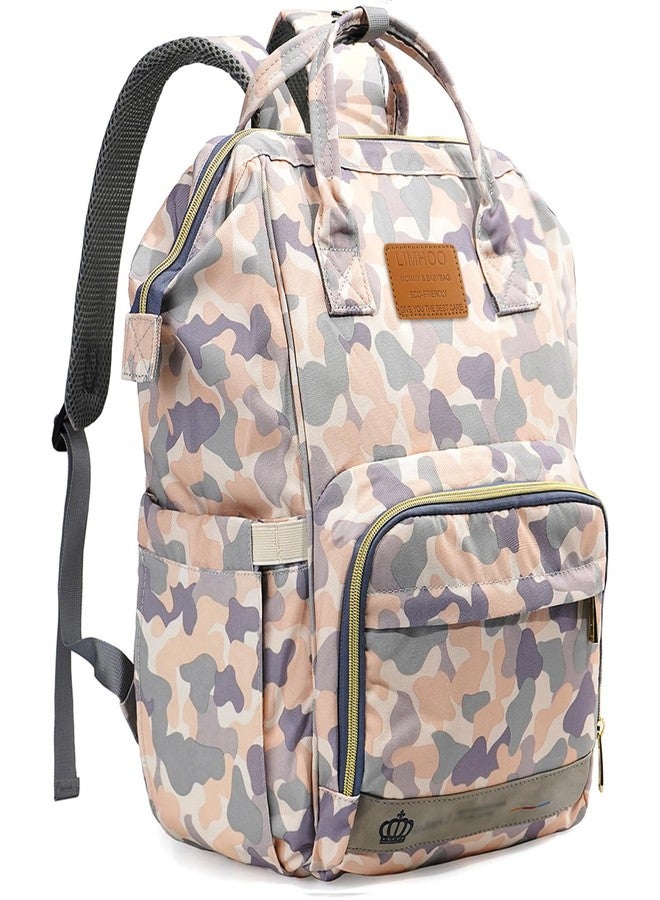 Limhoo Diaper Bag Backpack for Men Dad, Waterproof Large Canvas Camo Nappy Bags, Baby Care Bag (New Camouflage) - Image 1