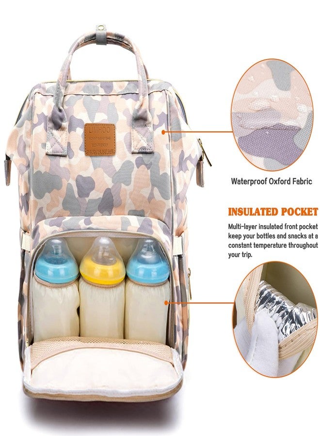Limhoo Diaper Bag Backpack for Men Dad, Waterproof Large Canvas Camo Nappy Bags, Baby Care Bag (New Camouflage) - Image 2