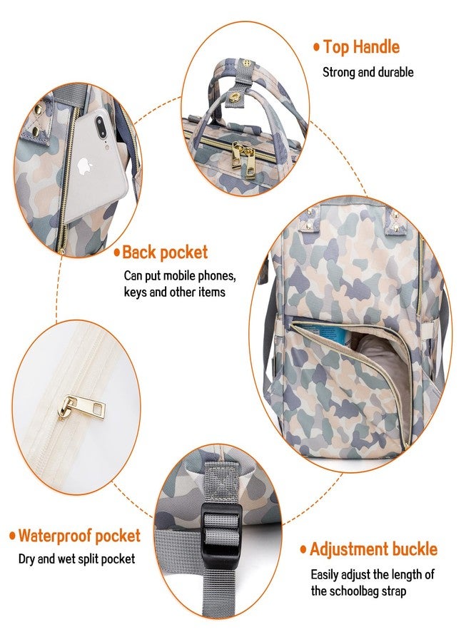 Limhoo Diaper Bag Backpack for Men Dad, Waterproof Large Canvas Camo Nappy Bags, Baby Care Bag (New Camouflage) - Image 3