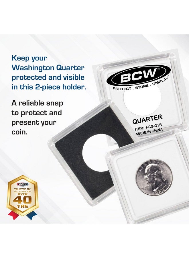 BCW 2x2-Inches Coin Snap Holder Quarter, 24.3mm, Bundle of 25 - Image 2