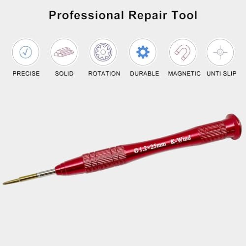 Kannony Wind Precision Screwdriver Phillips 1.2mm, Compatible with Small Electronics, Laptops, Tables, Glasses, Phone, Watch, Magnetic S2 Steel Tip, Free Spin Cap, Anti-slip Grip - Image 4