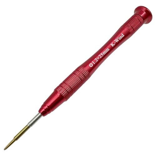 Kannony Wind Precision Screwdriver Phillips 1.2mm, Compatible with Small Electronics, Laptops, Tables, Glasses, Phone, Watch, Magnetic S2 Steel Tip, Free Spin Cap, Anti-slip Grip - Image 1