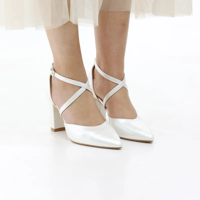 FOMO BLOCK 8.5 CM HEEL OPEN WAIST CROSS OVER BELTS