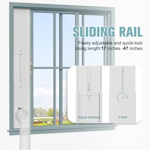 HOXHA Window Duct Kit Dryer Window Vent Kit for 4” Ducting Dryer Vent Hose, Sliding Window Vent Kit Fit with Dryer, Inline Duct Fans, Grow Tents - Image 4