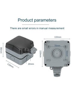 MLADEN Electrical Sockets Waterproof Outdoor Box Wall Socket 13 A Double Universal(Uk)Switche'D Outlet With Usb Charging Port  - Image 2