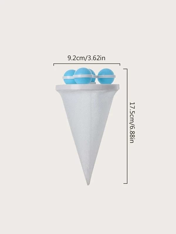 Voxmix Laundry Ball Floating Pet Fur Lint Hair Catcher Household Reusable Washing Machine Floating Lint Mesh Bag Hair Filter Net Pouch Washing Lint Hair Remover NetMesh Bag Dryer 3 PCS Multicolor - Image 4