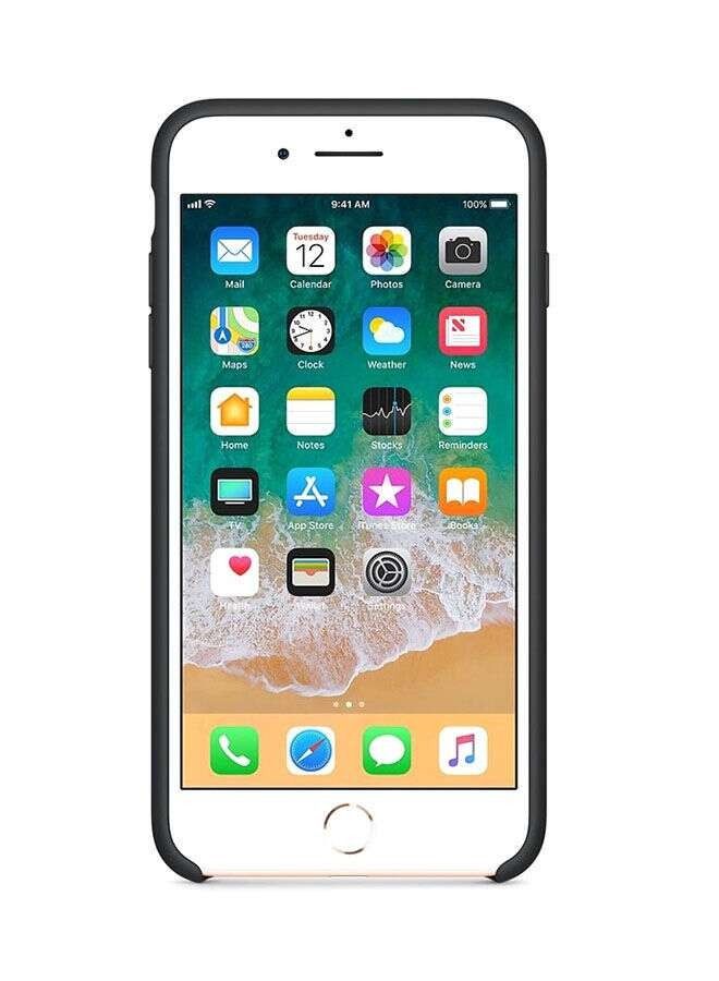 غطاء سيليكون لهاتف آيفون 8 بلس / 7 بلس أسود - Image 3