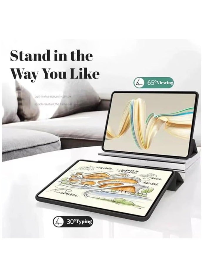 Green Tiger Cover Compatible with Huawei MatePad Pro 12.2" 2024 Case, Tri-Fold Slim Case Shockproof Honeycomb TPU Case with Durable Stand Auto Wake/Sleep Cover for Huawei MatePad Pro 12.2" 2024 (Black) - Image 5