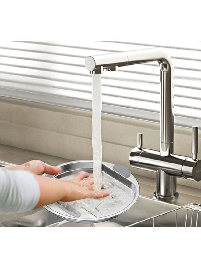 إيليلي Stainless Steel Cat Fountain Cat Water Fountain Stainless Steel Pet Water Fountain Dog Water Dispenser for Cats - Image 4