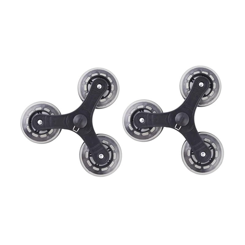 2PCS Shopping Cart Trolley Casters Luggage Suitcase Rollers Replacement Wheels Pulley Sliding Rollers Wheels Accessories(Black) - Image 1