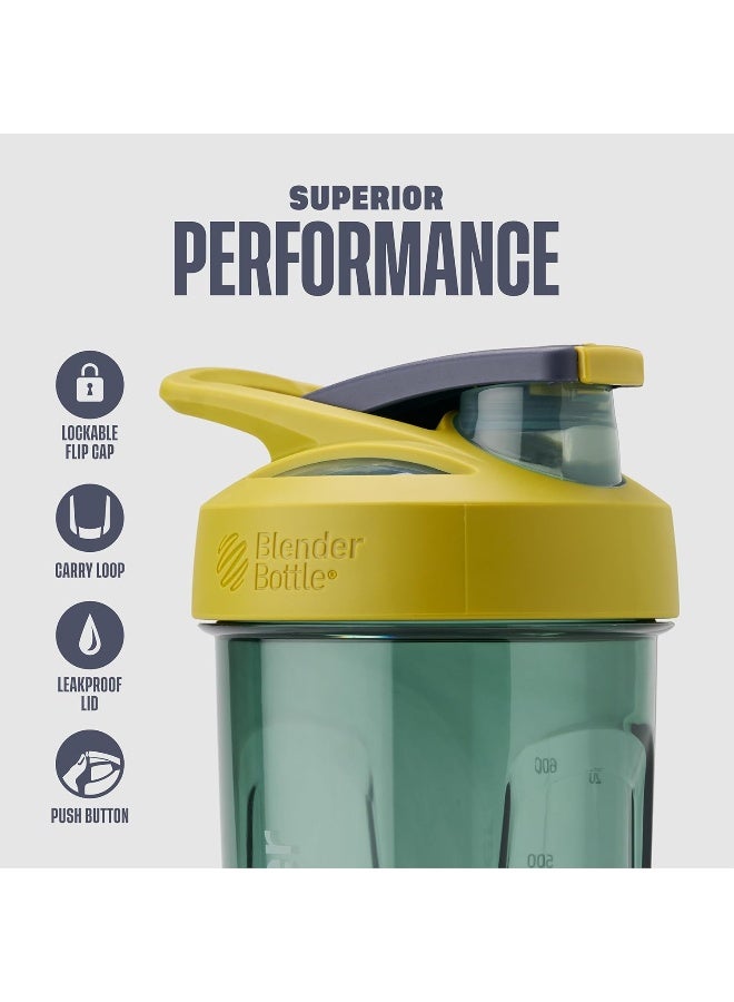 Blender Bottle Blenderbottle Strada Shaker Cup Perfect For Protein Shakes And Pre Workout, 24-Ounce, Yellow - Image 2