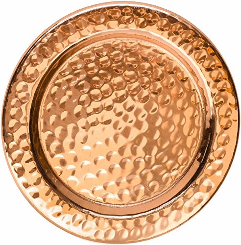PureCopper Solid Copper Coasters - Set of 4 Handcrafted Hammered Artisan Coasters for Copper Mugs (4, Hammered Copper) - Image 1