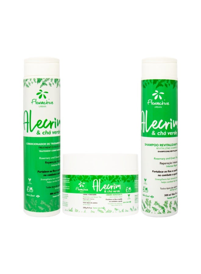 فلوراكتيف مجموعة العناية بالشعر باكليل الجبل والشاي الأخضر - Image 1