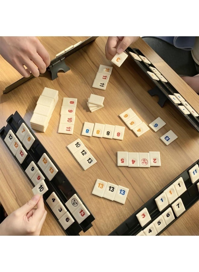 Rummikub Game The Ultimate Classic Number Tile Strategy Board Game for Kids and Adults, Educational and Entertaining Family Game that Enhances Brain Skills, Focus, Strategic Thinking and Decision Making, Suitable for Ages 7 and Up, Designed for 2-4 Players, Perfect Choice for Family Gatherings, Parties, Game Nights, Travel and Social Fun with Friends and Loved Ones Anytime Anywhere - Image 4