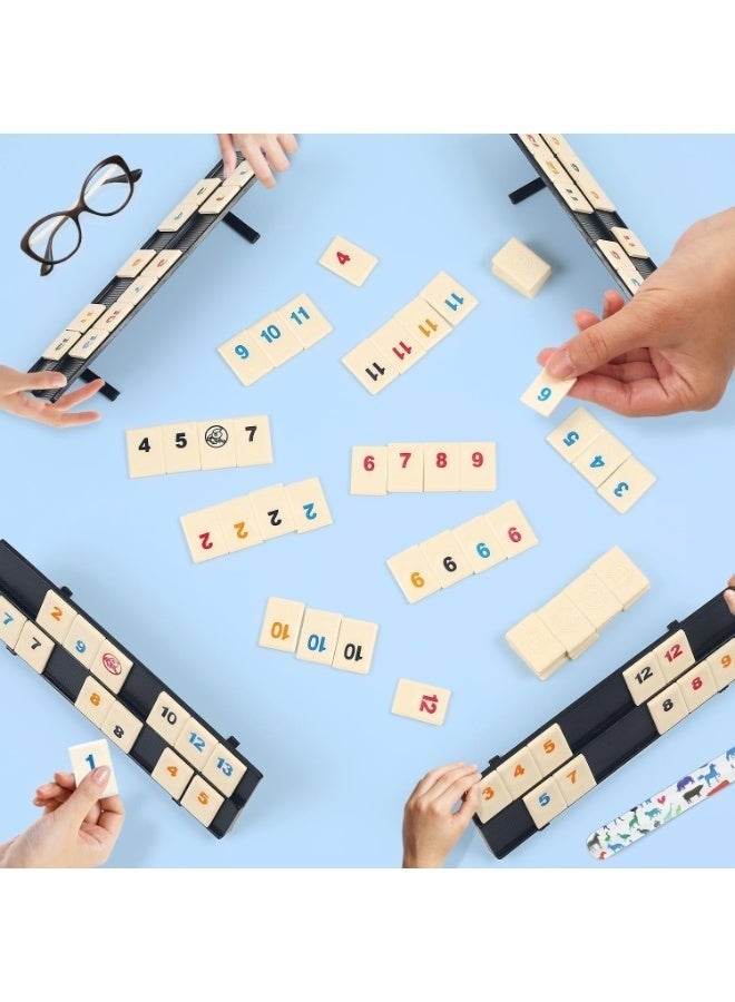 Rummikub Game The Ultimate Classic Number Tile Strategy Board Game for Kids and Adults, Educational and Entertaining Family Game that Enhances Brain Skills, Focus, Strategic Thinking and Decision Making, Suitable for Ages 7 and Up, Designed for 2-4 Players, Perfect Choice for Family Gatherings, Parties, Game Nights, Travel and Social Fun with Friends and Loved Ones Anytime Anywhere - Image 5
