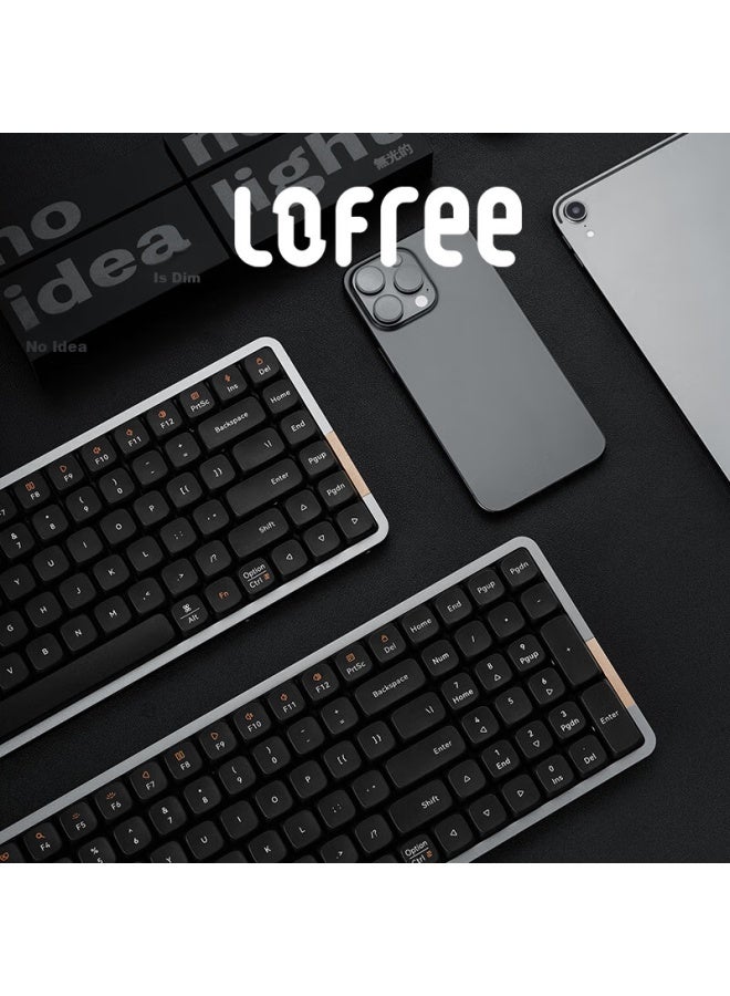 Lofree Xiao Shun 100-key Low-profile Keyboard Oe919 Wired And Bluetooth Dual-mode Low-profile Mechanical Keyboard With Aluminum Alloy Body, Deep Space Phantom - Image 3