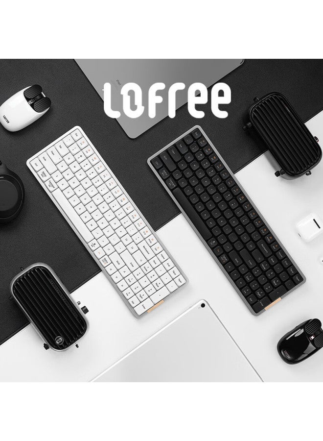 Lofree Xiao Shun 100-key Low-profile Keyboard Oe919 Wired And Bluetooth Dual-mode Low-profile Mechanical Keyboard With Aluminum Alloy Body, Deep Space Phantom - Image 2