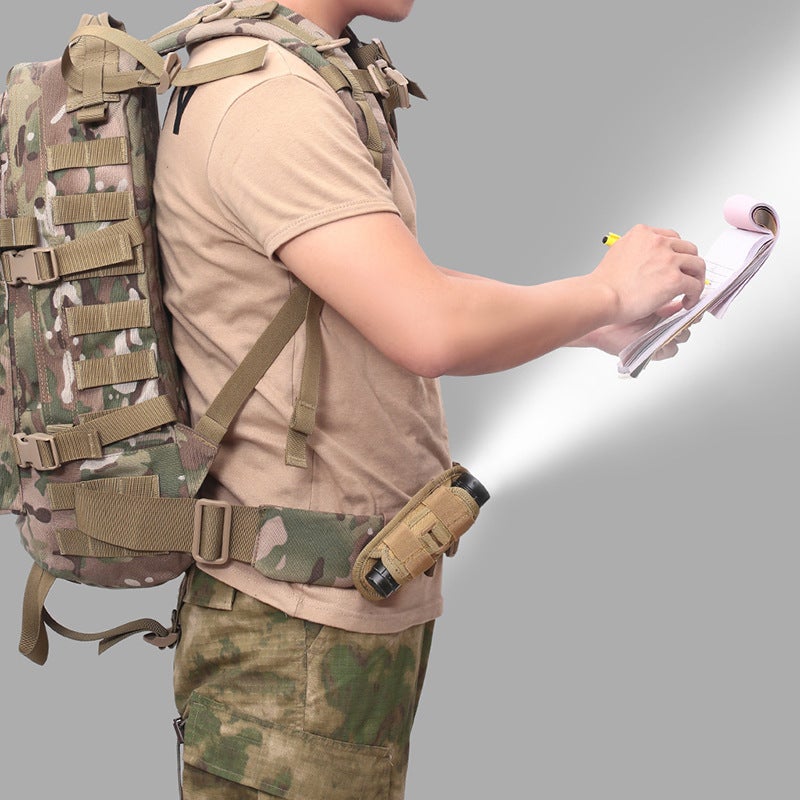 Outdoor Tactical 360 Degree Rotating Flashlight Sleeve Multifunctional Molle Accessory Flashlight Nylon Waist Bag - Image 3