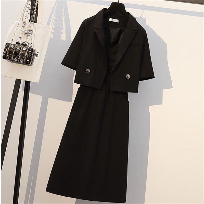Summer Business Casual Womens Suit suit [black coat dress]]