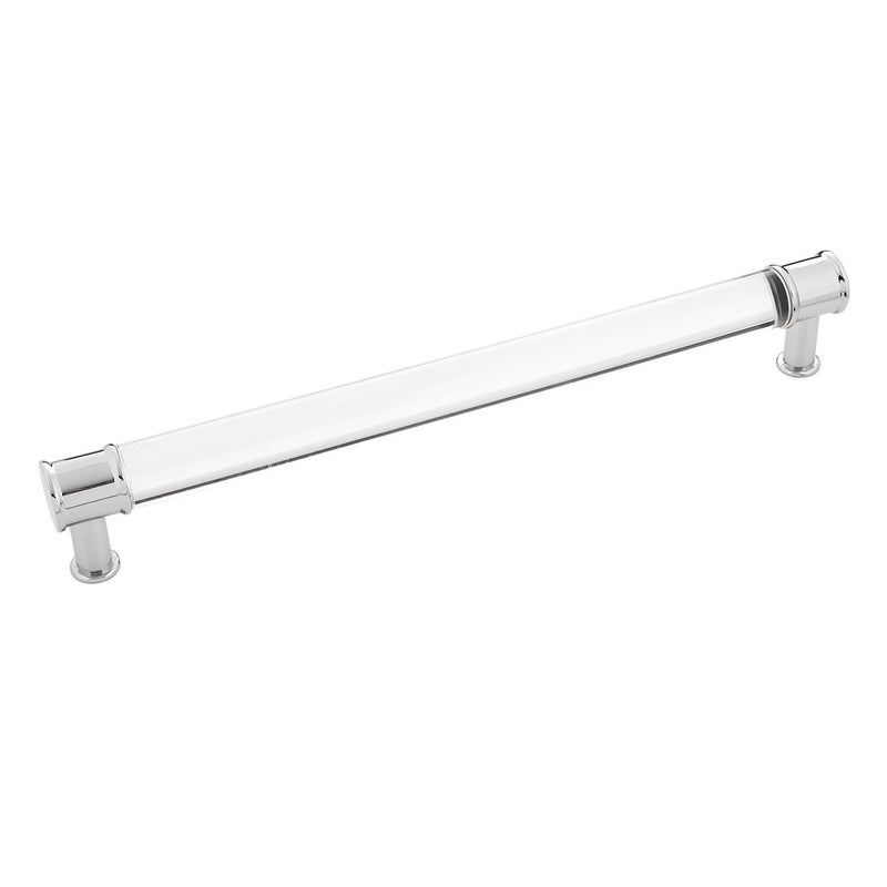 Hickory Hardware 1 Pack Solid Core Kitchen Cabinet Pulls Luxury Cabinet Handles Hardware for Doors Dresser Drawers 81316 Inch 224mm Hole Center Crysacrylic with Chrome Midway Collection - Image 2