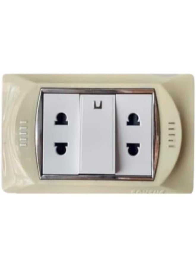 Sanshe sharm Sanchi Charm Electricity Finishing Bouquet 25 Wsh Beige - 25 Chassis - 25 Breeze Bits - 20 Key Bits - 30 Plug - 2 Shower Bit - 2 Telephone Bit - 1 Bit Net - 1 White Bell Button - Image 1