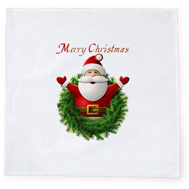 Khakee 6 Pcs Christmas Theme Tafta Silk Table Napkins 10x 10 for Xmas Decoration Christmas OrnamentsChristmas Gift npxmas235P - Image 2