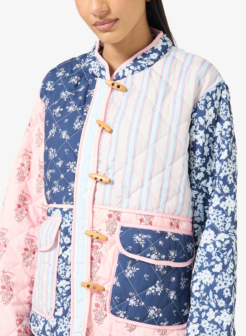 جينجر جاكيت مبطن بتطريز الزهور - Image 3