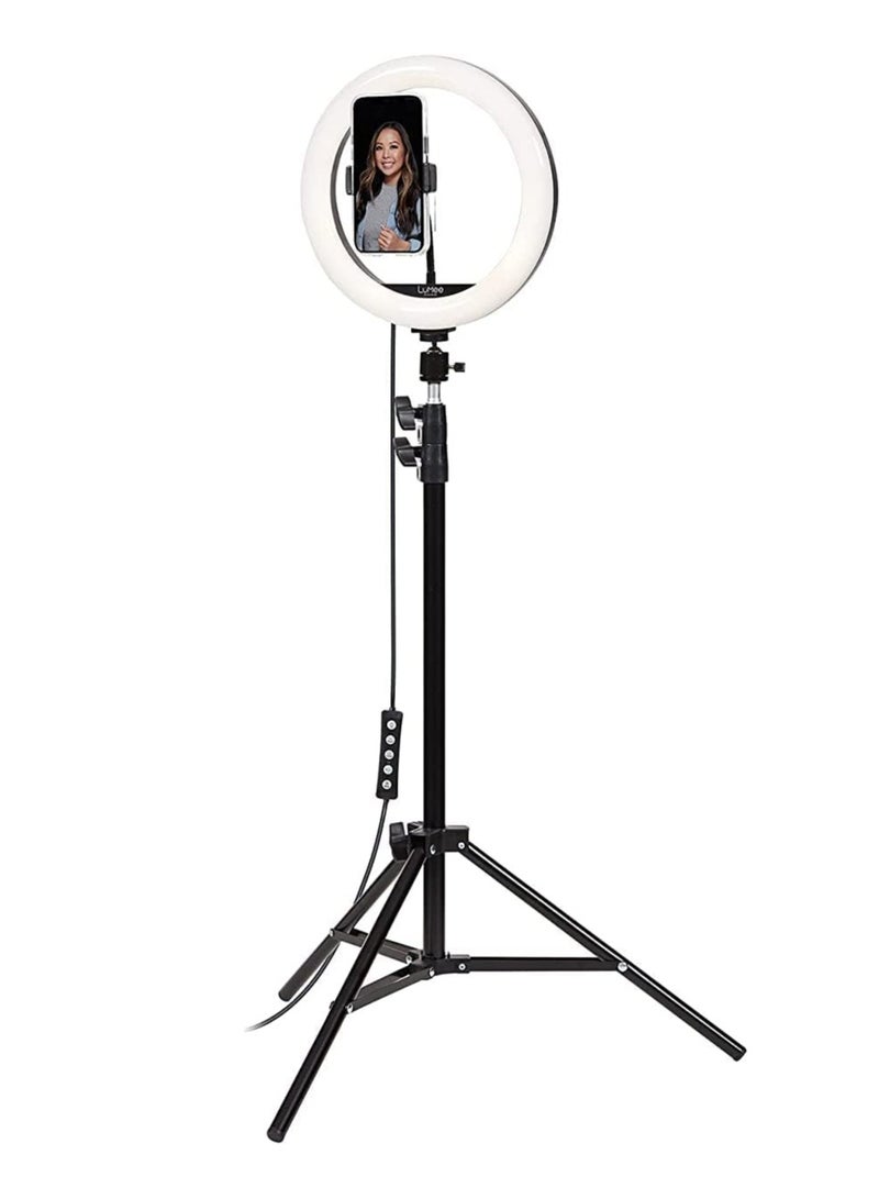 Generic RGB LED Ring Light MJ26.00 – 10 Inch, Soft Light with Metal Tripod Stand for Live Streaming and TikTok Videos - Image 1