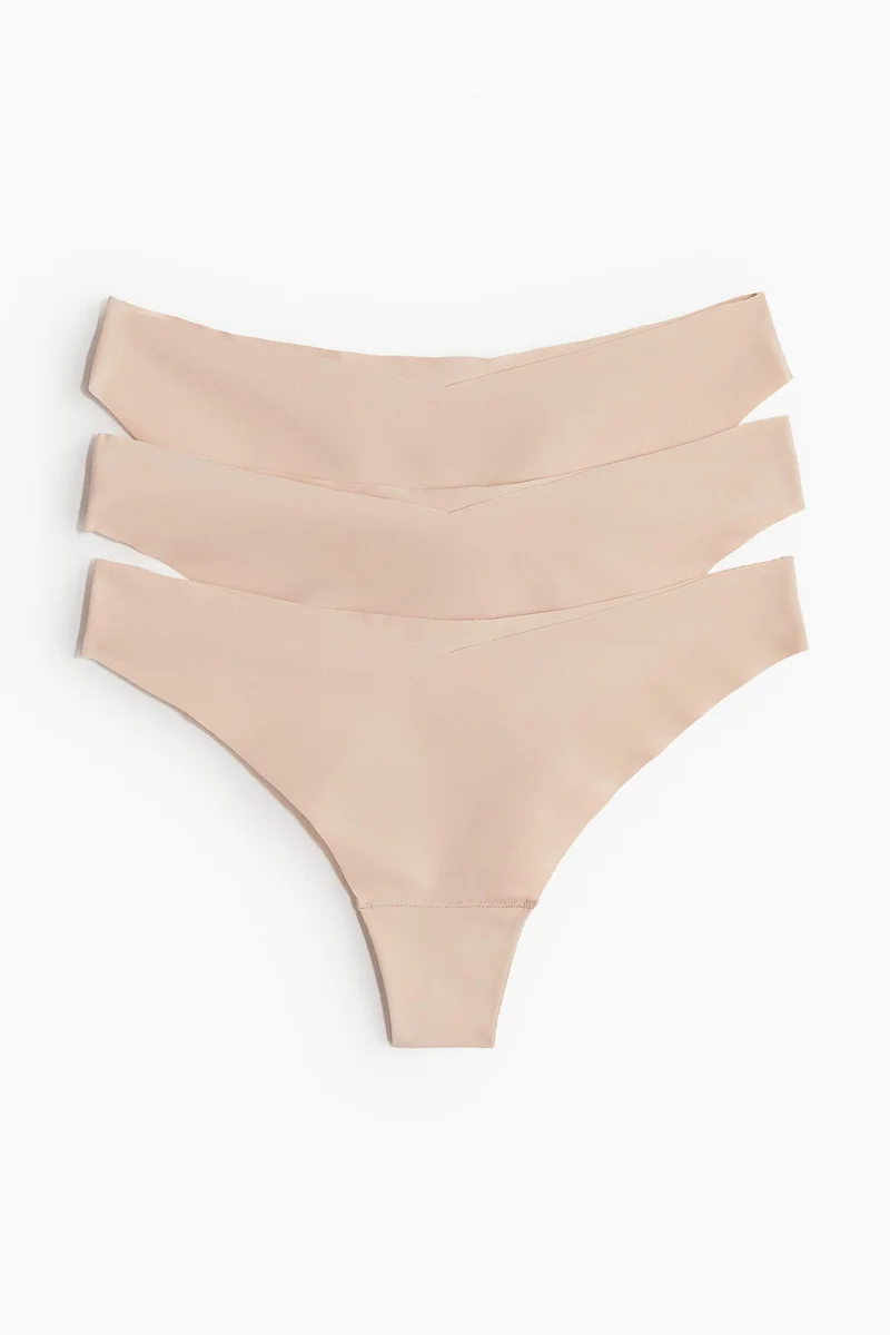 اتش اند ام 3-pack invisible thong briefs