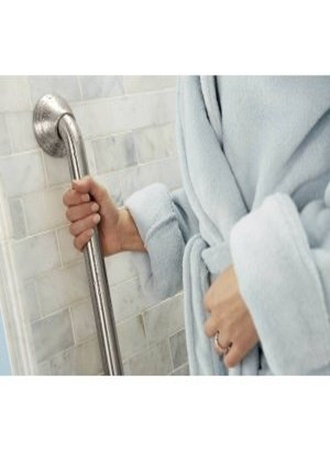 Moen LR8716D3GCH Bathroom Safety 16-Inch Designer Bathroom Grab Bar with Curled Grip, Chrome - Image 2