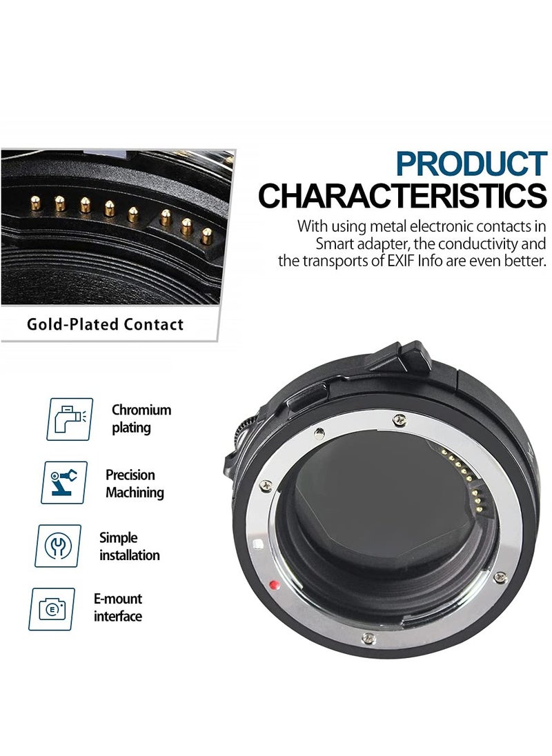 SYOSI Lens Adapter EF to EOS R Mount Adapter with Drop in Variable ND Filter, Lens Mount Adapter Converter Compatible for Canon EF/EF-S Lens to RP R5 R6 Camera  - Image 5