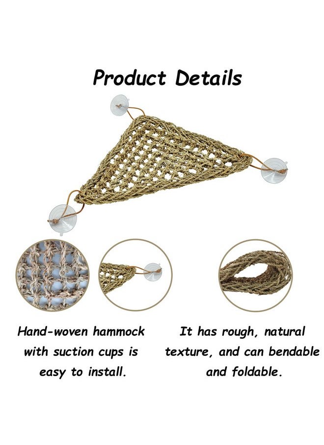 Hamiledyi - Hamiledyi Large Reptile Hideout Wood Bridge Ladder Hiding Hut Bearded Dragon Hammock Lizards Habitat Decor Climbing Accessories Tortoise Hide Cave Toy for Gecko Snake Chameleon Gecko Iguana - Image 1