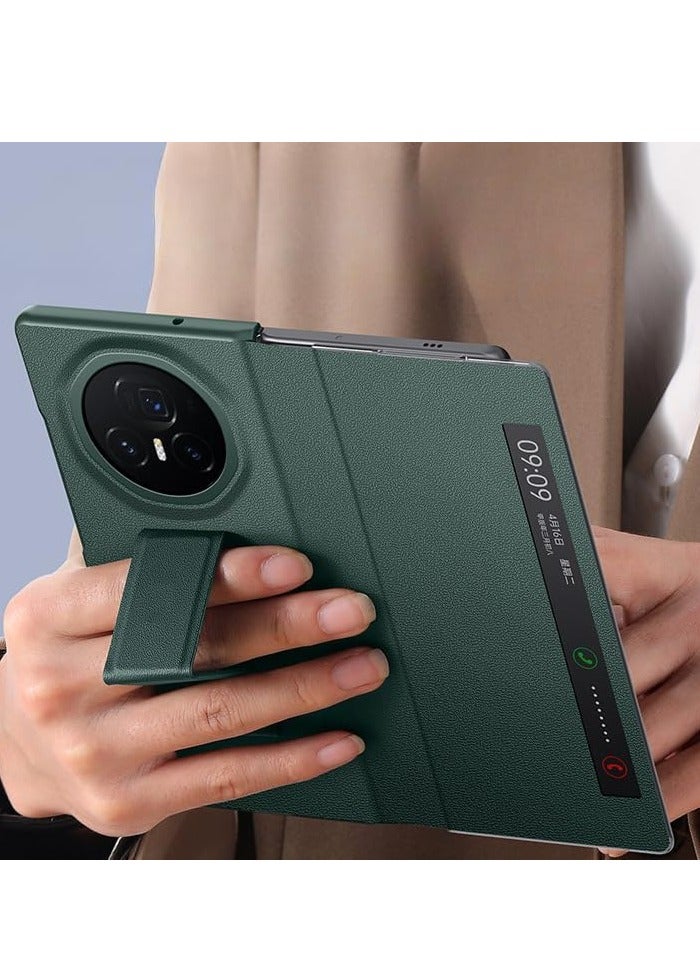 Case for Honor Magic V3 (2024),Magnetic Anti-fall Shockproof Flip Case,Leather Ultra-Thin Protective Cover with Auto Sleep/Wake and Wrist Strap (Green)  - Image 1