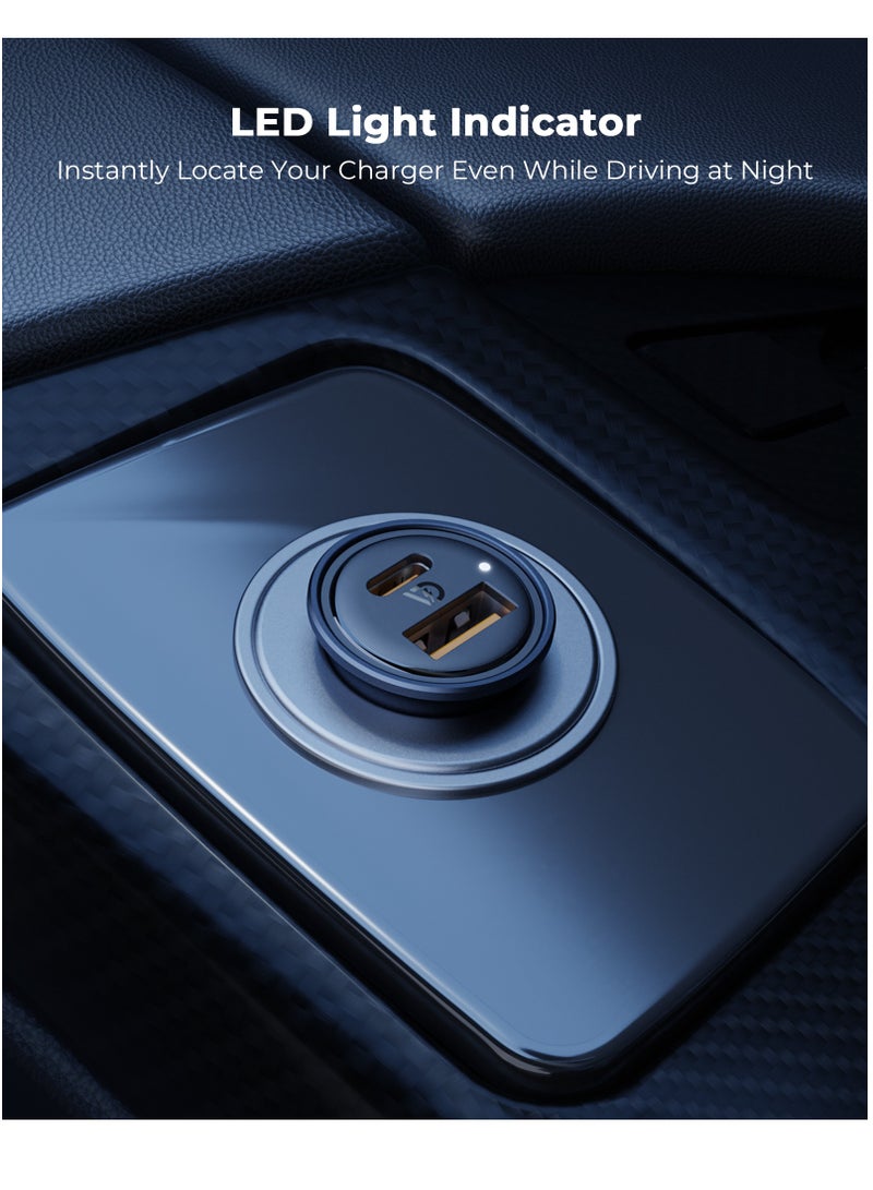 VOLTME Car Charger, 20W PD 3.0 USB C Car Charger, Fast Power Charging Block Dual Port USB A & C Plug Charger Adapter for iPhone 15/14/13, Samsung Galaxy S24/S23, Pixel, Moto and More- Blue/Black  - Image 5
