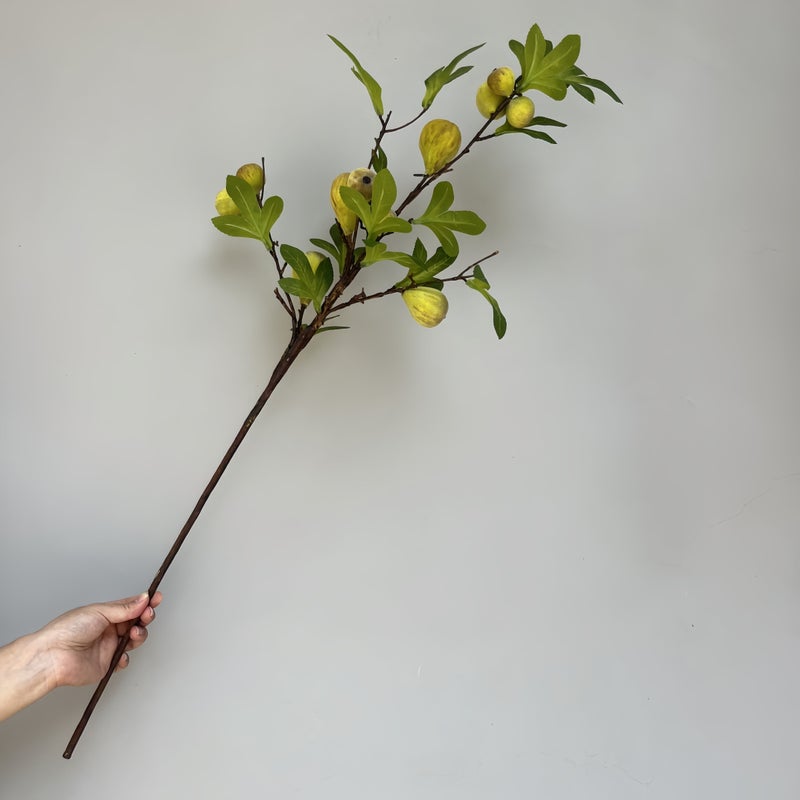 A Faux Fig Branch With Fruit Measuring 33 86 Inches Green Color For DIY Party Room Decor Rustic Fruit Decoration Indoor And Outdoor Home Decor Hotel Decoration Floral Gift Arrangements - Image 4