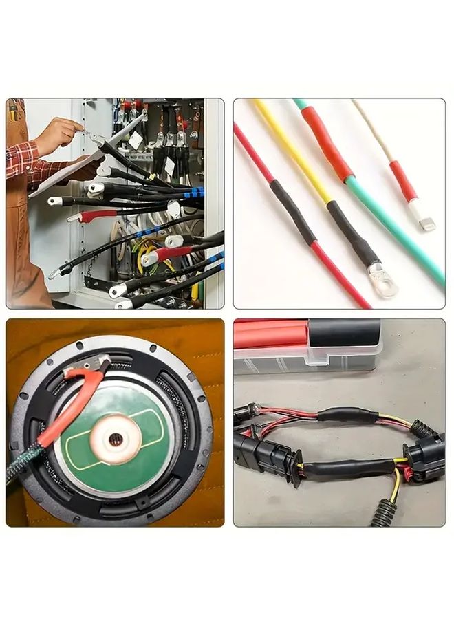 900pcs Heat Shrink Tube Kit 2 1 Shrink Ratio Waterproof Flame Retardant Black 12 Sizes - Image 5