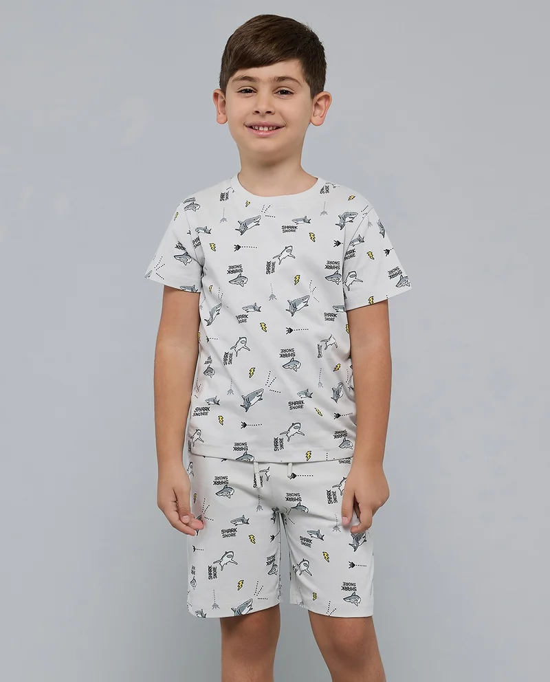 R&B Printed T-Shirt and Shorts Set