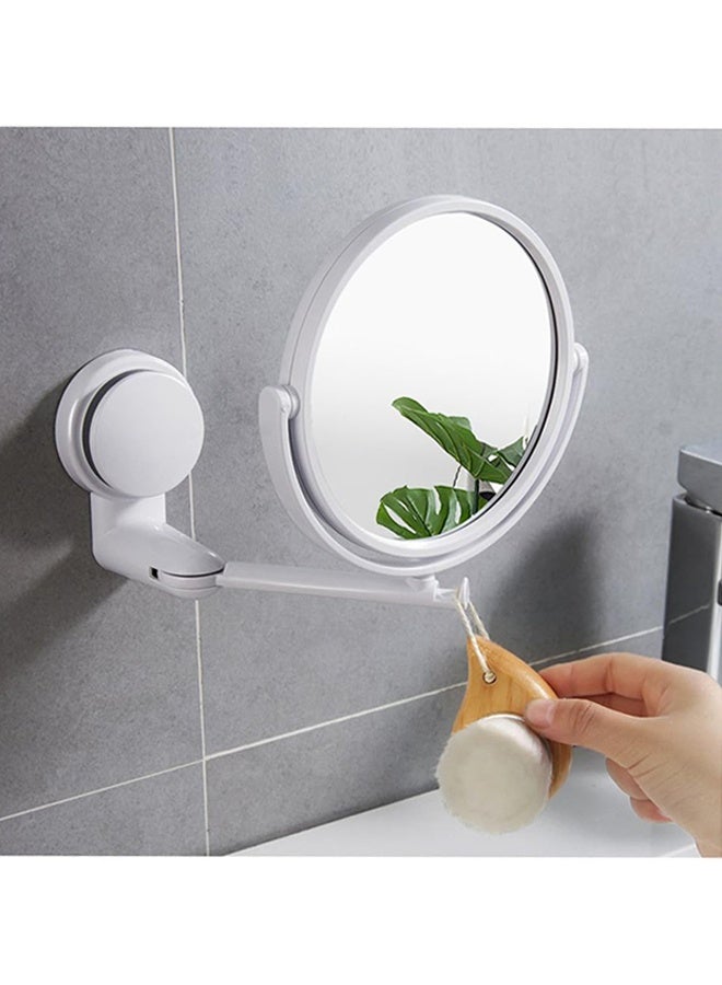 يلا جوي مرآة مكياج مثبتة على الحائط مقاس 5.9 بوصة، مرآة مكياج مزدوجة الجوانب مع تكبير 1 × 3 ×، مرآة حمام دوارة قابلة للتمديد - Image 1