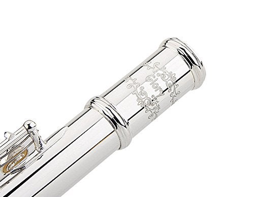 Glory Silver Plated Intermediate 17keys, Open/closed Hole C Flute with B Foot Joint,Offset G, with Case,cleaning Rod, Cloth and Gloves - Image 2