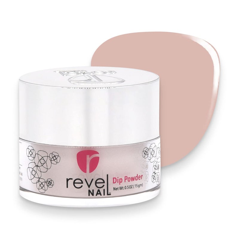 Revel Nail Dip Powder  Nude Pink Powder Dip Nail Polish Chip Resistant Dip Nail Powder with Vitamin E and Calcium DIY Manicure Runway