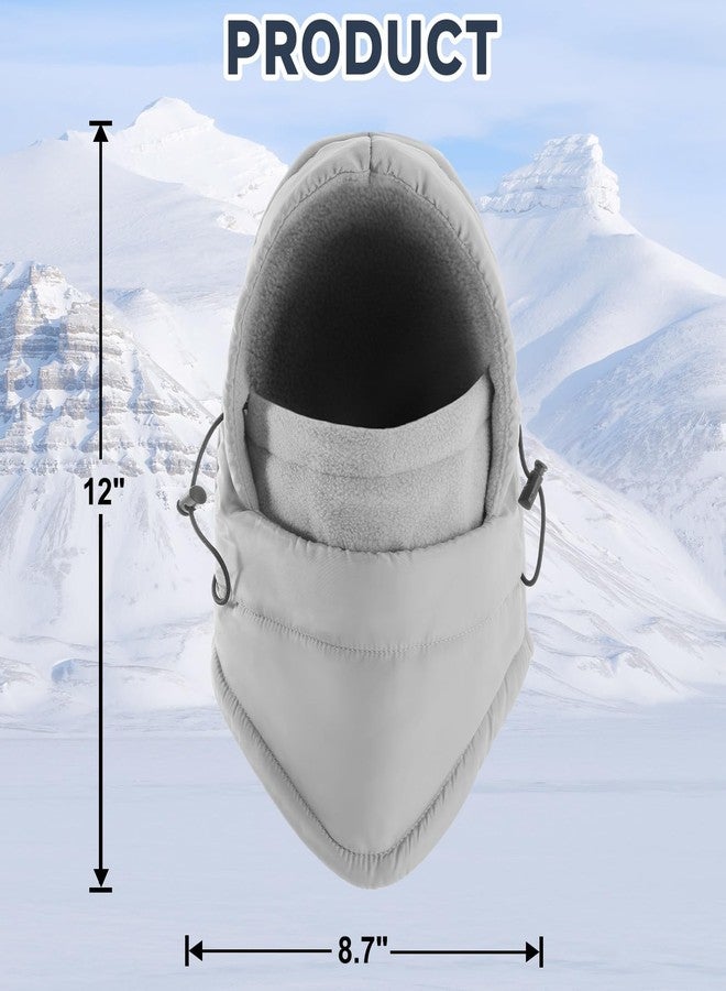 Clothclose Balaclava Ski Mask for Men, Lining Windproof Ski Face Mask for Women, Adjustable Winter Cold Weather Face Cover, Grey, One size - Image 3