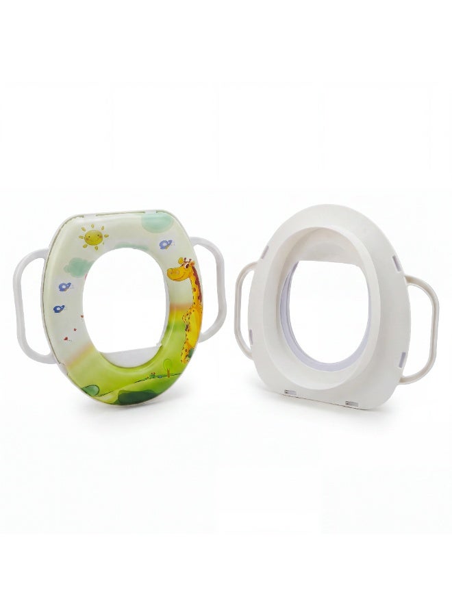 Premium Potty Training Seat for Toddlers with Handles & Splash Guard - Secure Baby Toilet Trainer Ring - Image 1