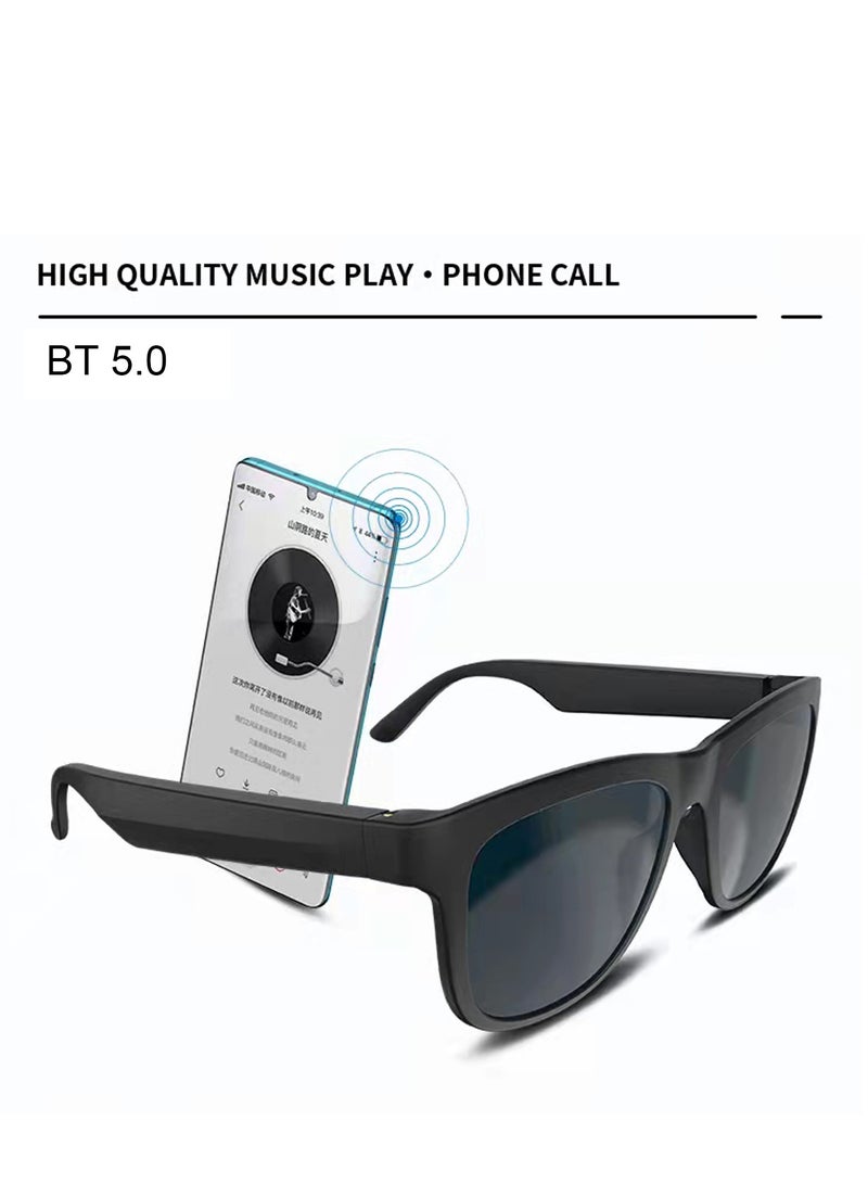 GS01 Smart Sunglasses, Outdoor Cycle Sunglasses, with Wireless BT5.0 Stereo Headset, Mic, for Hands-Free Calling, Music Audio
