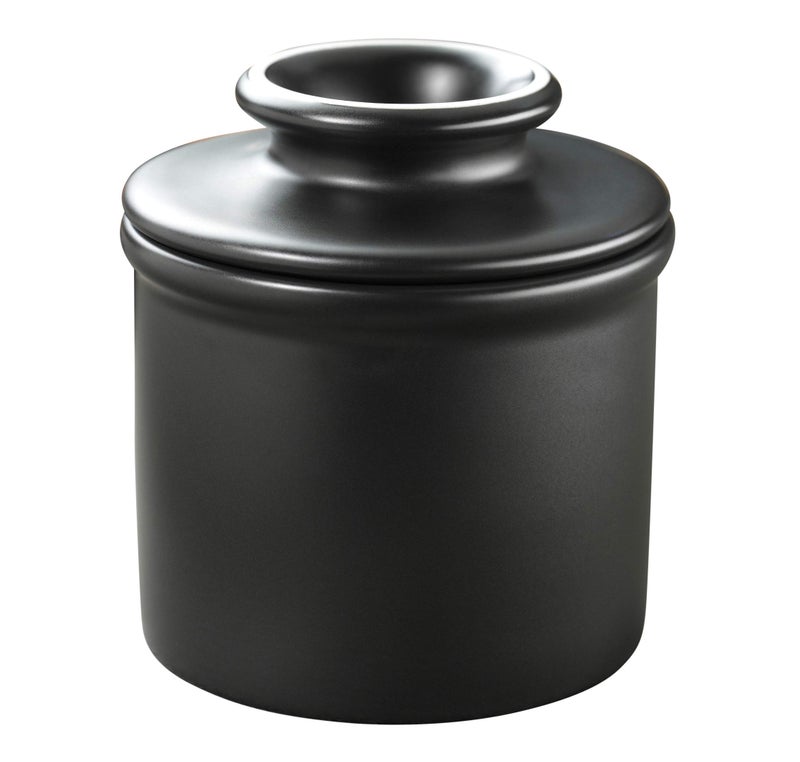 Butter Bell Butter Bell  The Original Butter Bell Crock by L Tremain a Countertop French Ceramic Butter Dish Keeper for Spreadable Butter French Ceramic Butter Dish Keeper Specialty Matte Black 
