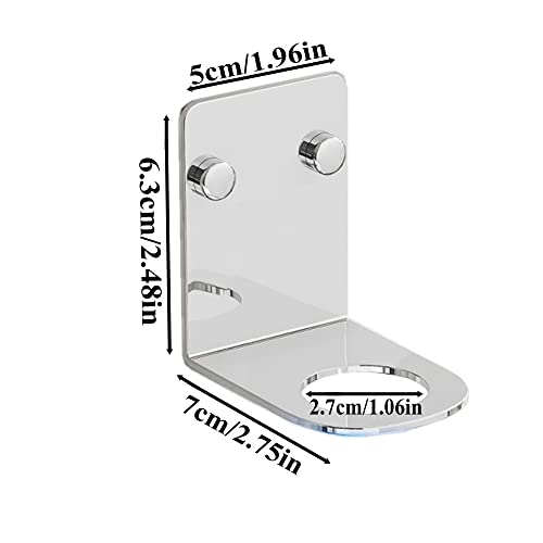 BiJun Soap Bottle Dispenser Holder Wall Mounted, Hand Pump Bottles Dispenser Stand Hanging Rack Shampoo Standing Shelf Storage Holder Bracket for Bathroom Kitchen (Silver 2 Pack) - Image 2