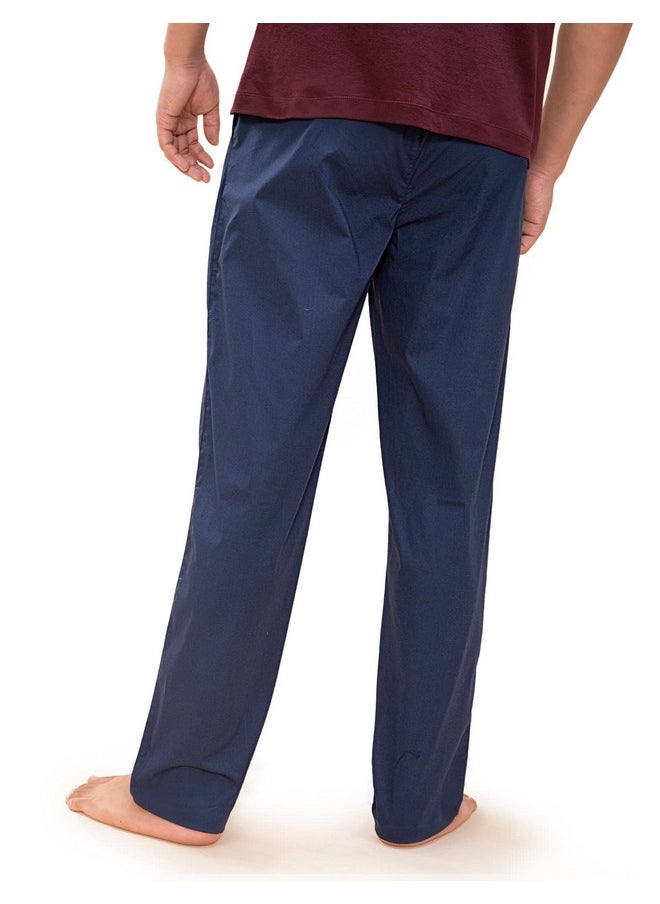 DaMENSCH - DaMENSCH The Stretch Men's Woven Cotton Tapered Fit Pyjama Pants- True Navy blue- XX-Large - Image 1