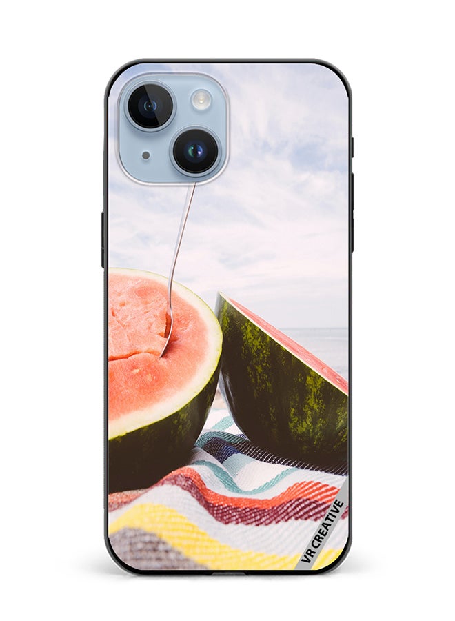VR CREATIVE غطاء حماية واقٍ لهاتف أبل آيفون 15 بلس بتصميم ميلوناد متعدد الألوان - Image 1